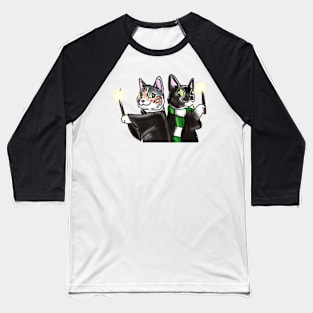 Magic cats - Blue Baseball T-Shirt